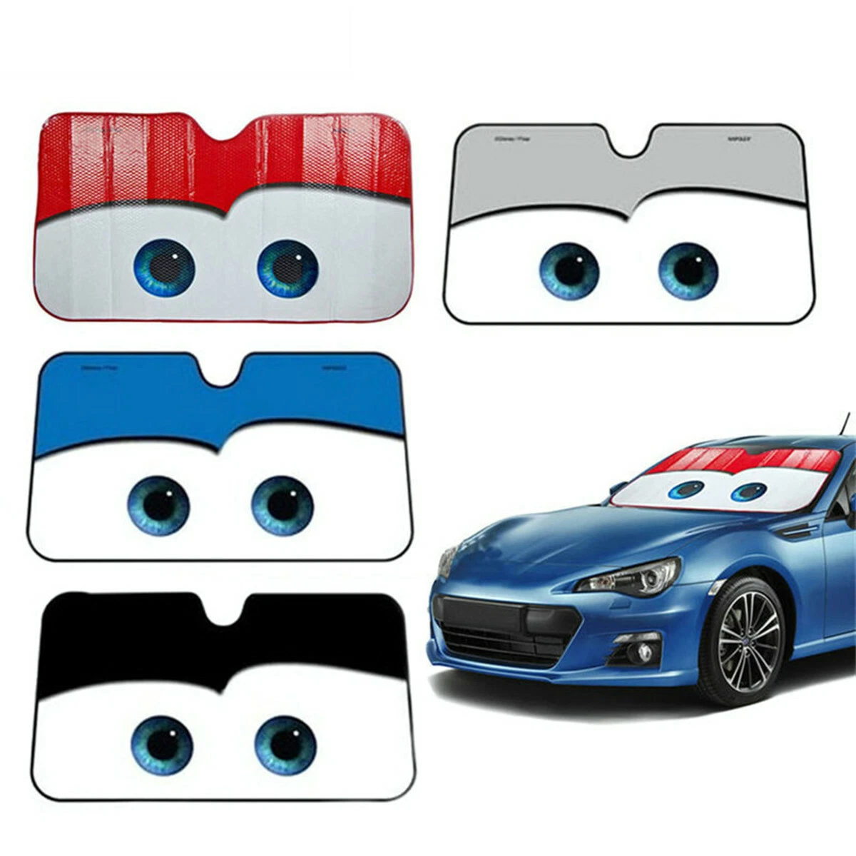 Car Front Window Screen Sun Shade Cover Cartoon Eye Windshield Sunshade Visor
