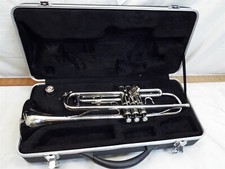 Musikwerks Silver Finish Trumpet Band with case Musical Instrument