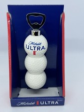 MICHELOB ULTRA Beer three stacked Golf Balls 3D Bottle Opener NEW