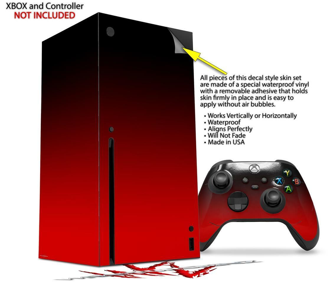 Skin Set for XBOX Series X Smooth Fades Red Black