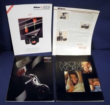 4 Vintage Nikon Advertising Sales Brochures N90 N8008 Nikon Camera Accessories 