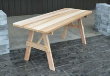 6 FT- PICNIC TABLE ONLY *UNFINISHED, STAIN & PAINT OPTIONS* Amish Made in USA
