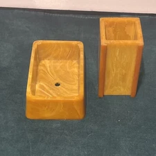 Vintage 50’s Butterscotch & Yellow Bakelite Baseball Trophy Parts Tested