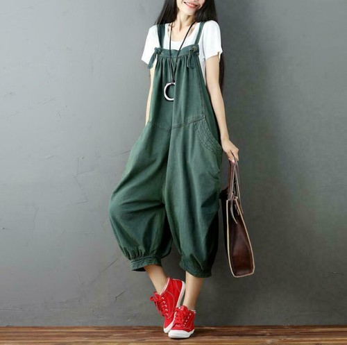 Womens Girls Dungarees Jumpsuits Denim 