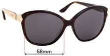 SFx Replacement Sunglass Lenses Fits Bvlgari 8092-b-a - 58mm Wide