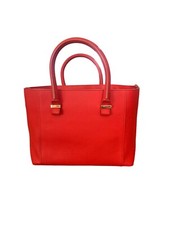 Victoria Beckham Liberty Leather Tote Bag Red
