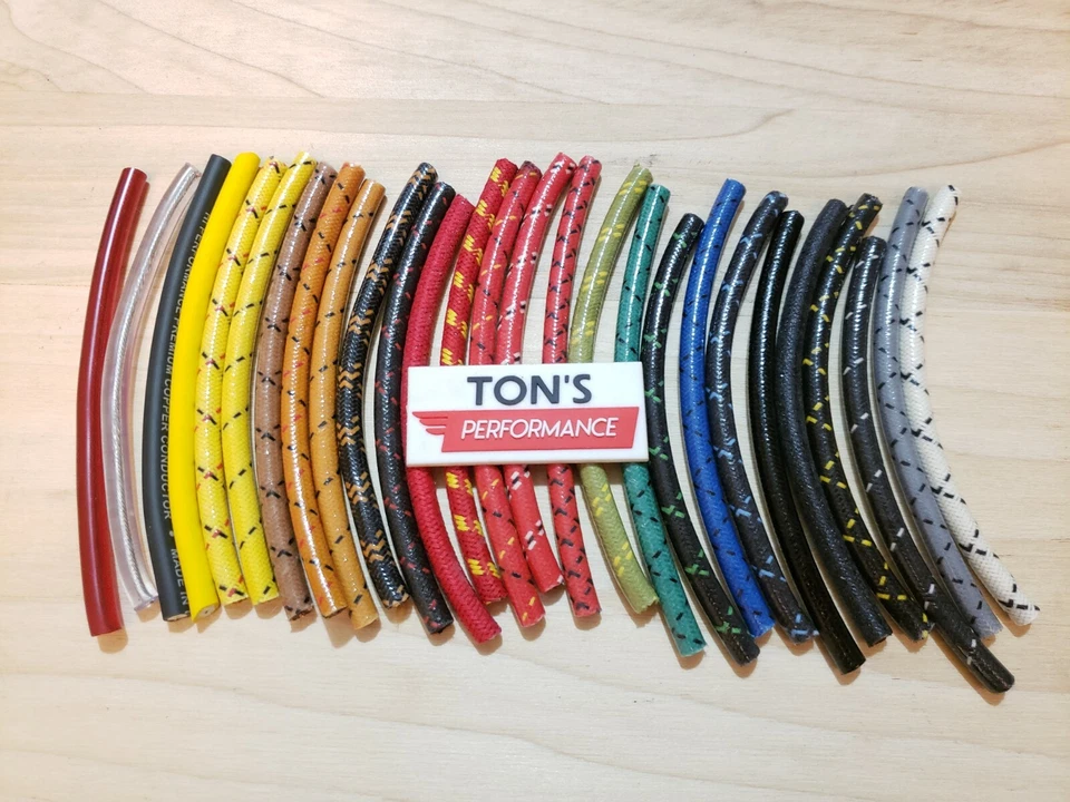 Harley Davidson Big Twin 91-98 FXD Dyna Softail Bujía Cable Marrón Negro Foto 3 de 3