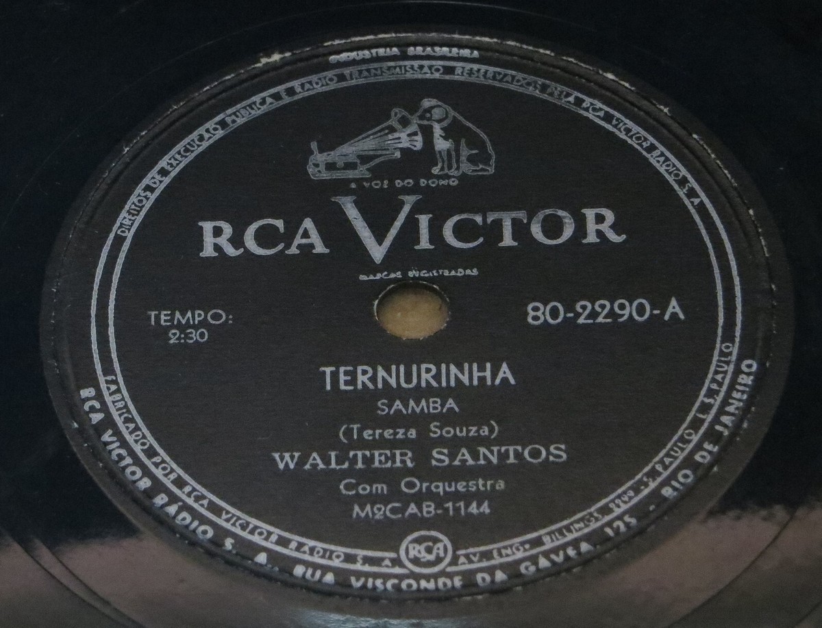 WALTER SANTOS 1960 “TERNURINHA” BOSSA NOVA SAMBA JAZZ 10” 78 RPM