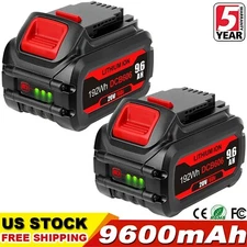 2 Pack For Dewalt 20V/60V MAX FLEXVOLT 9.6Ah Lithium-Ion Battery DCB609 DCB606