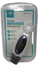 MEDLINE TALKING INFRARED THERMOMETER FOR EAR & FOREHEAD MEASURES 5 1/2” x 11/4”