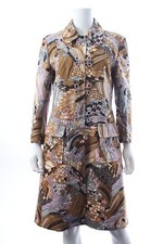 Dolce & Gabbana Psychedelic Cotton-Blend Jacquard Trench Coat / Multi