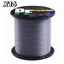 16 Strands 100M-2000M 20LB 500LB Gray Hollow pe Dynema Braided Fishing Line Pro
