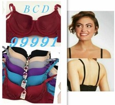 PACK OF 6 pcs BRAS, UNDERWIRE LACE Push Up Bra CUP SIZE 34-44 B C D NEW 99991