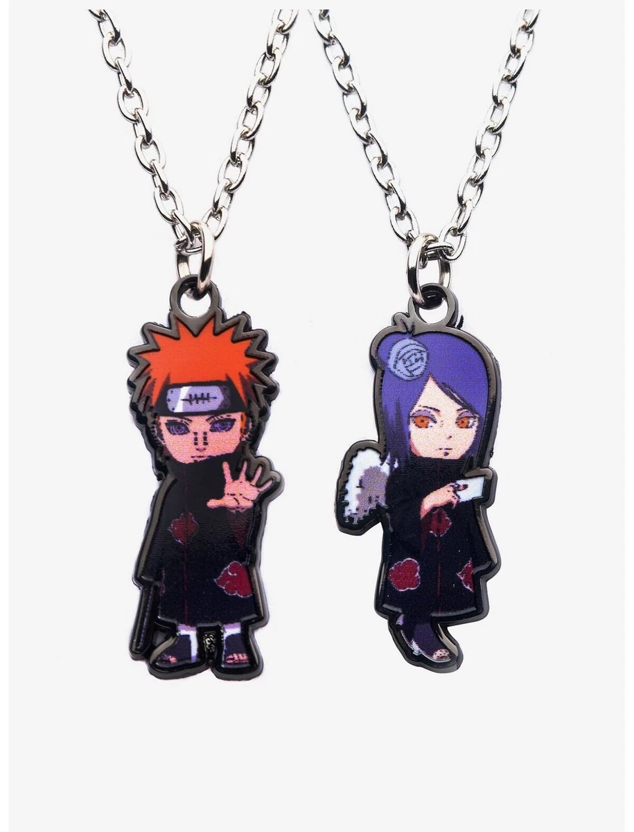Naruto Shippuden Bestie Best Friends Pain Konan Charm Necklace Set