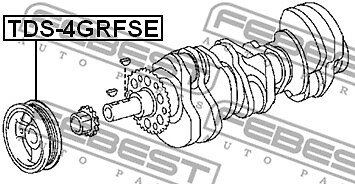 TDS-4GRFSE FEBEST Belt Pulley, crankshaft for LEXUS,TOYOTA,TOYOTA (FAW)