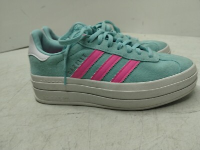 Adidas Originals Womens Gazelle Bold flash aqua F23 / lucid pink cloud RARE Sz 5