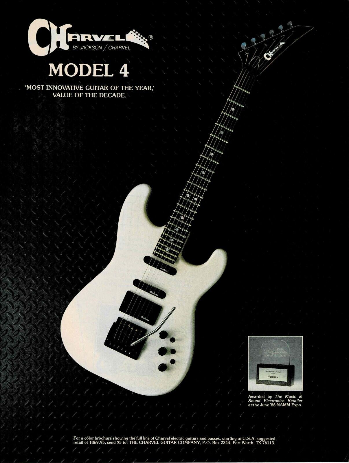 CHARVEL JACKSON GUITARS - MODEL 4 - 1987 Print Advertisement | eBay