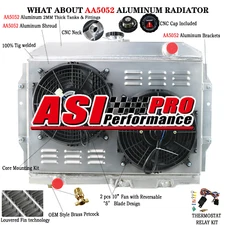 4Row Radiator+Shroud Fan For 1968~1974 1970 AMC Javelin/1960-1962 AMX Rambler V8
