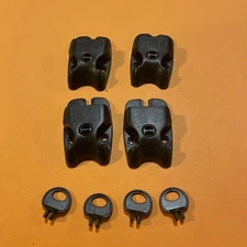 Set Of 4 Hot Tub Cover Clips, Female End Only, Black, With 4 Keys