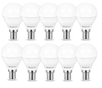 10X Led Leuchtmittel Birne E14 Kugel 5 Watt 450 Lumen Kaltweiß 10Er Pack