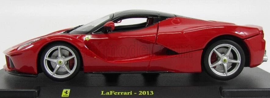 MODELLINO AUTO STATICO FERRARI LAFERRARI 2013 - CON VETRINA ROSSO SCALA 1/24 - Immagine 3 di 4
