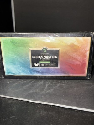 Versatile 8 Color Fabric Screen Printing Ink - Safe for All Fabrics & Kids