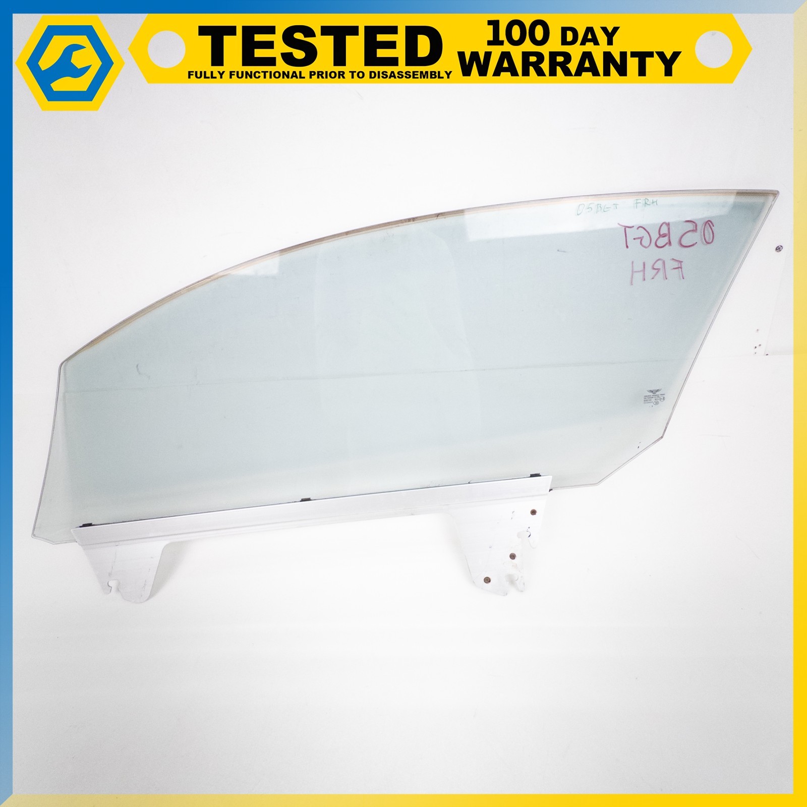 03-10 BENTLEY CONTINENTAL GT COUPE FRONT RIGHT PASSENGER DOOR WINDOW GLASS OEM