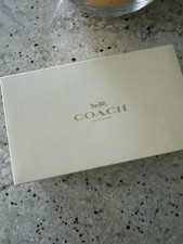 New In Box Set Of 3 Tumbler Glasses From Coach With C Monogram & Logo