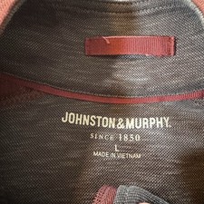 Johnston  Murphy Sweater Men's L Red 1/4 Zip Long Sleeve Pullover Modal Blend