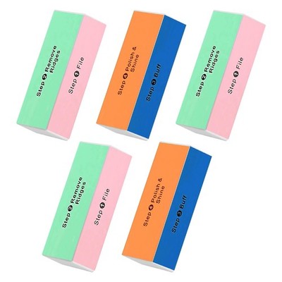 4 Pcs 4-Way Nail Buffer Blocks for Natural and Acrylic Nails Smoother Buffing