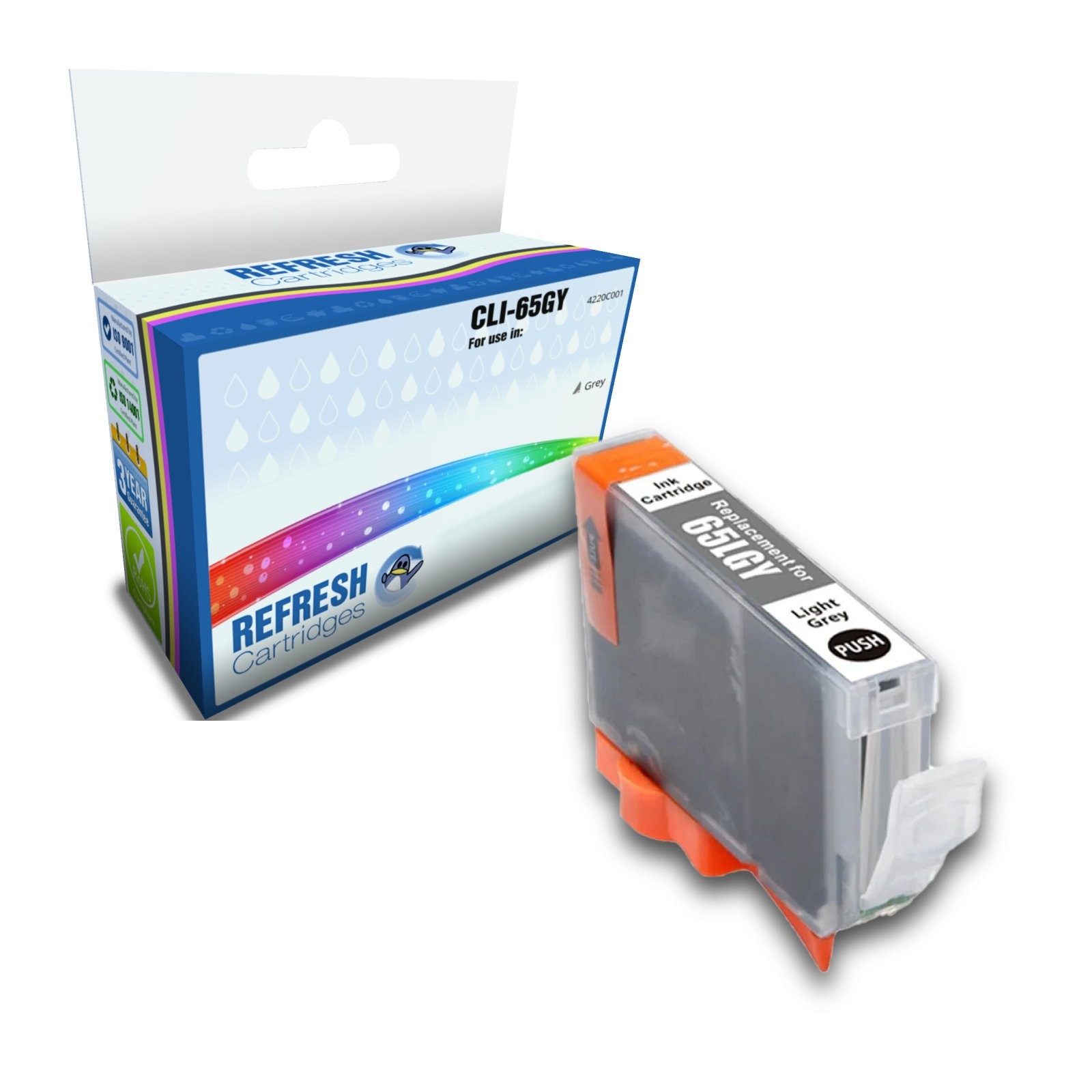 Refresh Cartridges Grey CLI-65GY Ink Compatible With Canon Printers