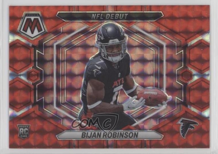 2023 Panini Mosaic NFL Debut Red Sparkle Prizm Bijan Robinson Rookie RC 9p5