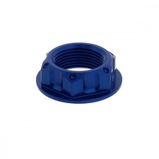 Mutter für Lenkkopf M24x1.50mm Alu blau für Kawasaki KLV 1000 A Bj. 2004-2006