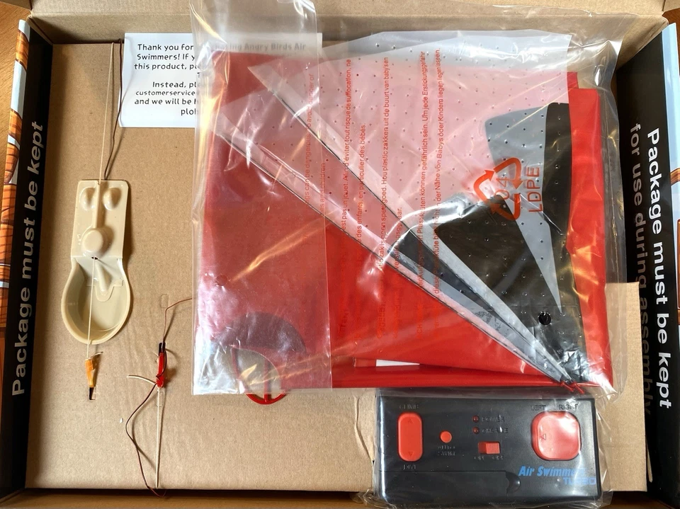 OPEN BOX Angry Birds Air Swimmers Turbo Remote Control Flying Balloon Toy Rovio - Image 4 of 4