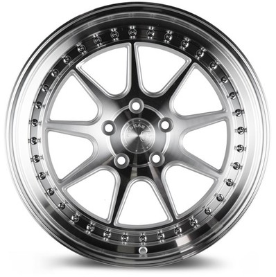4-New 18'' Aodhan DS-X DSX Wheels 18x10.5 5x114.3 15 Silver Machined Rims 73.1