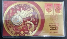 PNC Australia/Christmas Island 2025 Happy Chinese New Year Dragon PM TVD $1 Coin