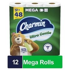 Charmin Ultra Gentle Toilet Paper, 12 Mega Rolls, 231 Sheets Per Roll
