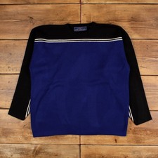 Vintage John Ashford Jumper Sweater L Roundneck Blue