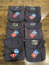 Lot Of 6 Domino's Pizza Food Delivery bag Insulated Thermal Original 18  x17  x 7  