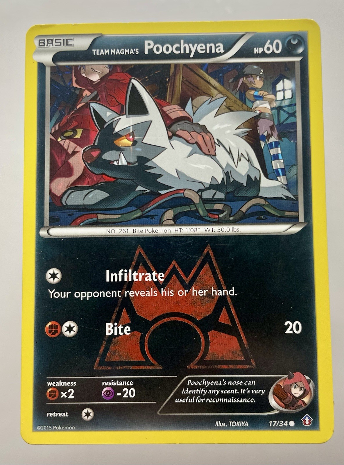 Team Magma's Poochyena Double Crisis 17/34