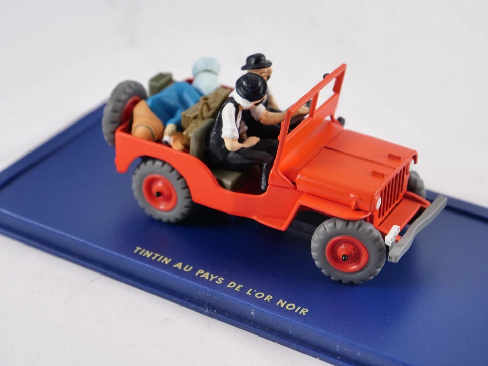 IN Auto Tintin 1/43 La Jeep Rosso - Willys MB+CJ2a - Immagine 4 di 4