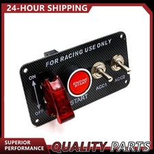 Racing 12v Car Ignition Switch Engine Start Push Button Led Toggle Panel Es05