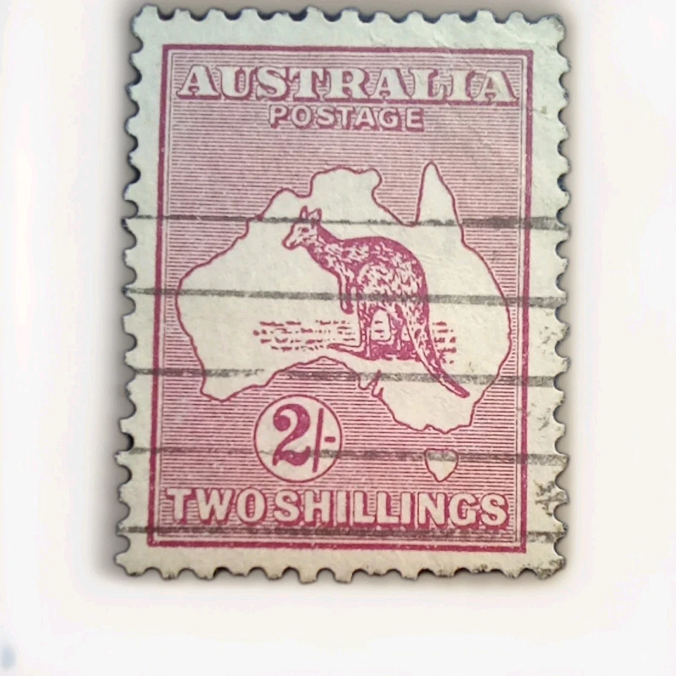 Australia Stamp from 1924,( 2) 2sh vio.br. Kangaroo, Scott 53 used, Value $60 - Image 3 of 4