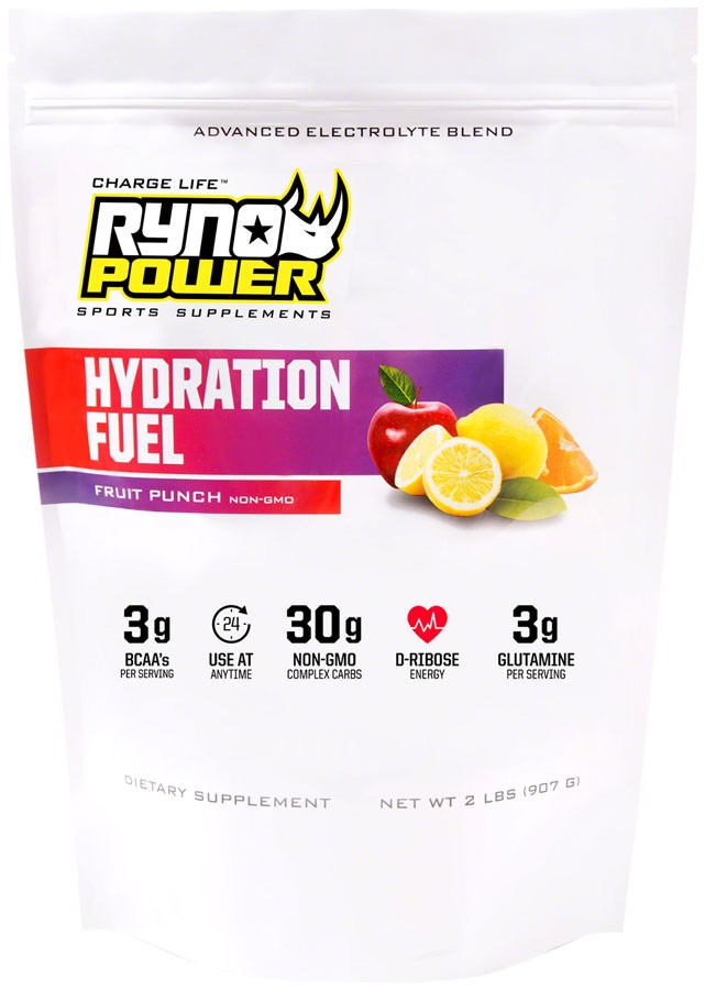 Ryno Power Hydration Fuel Drink Mix - Фруктовый пунш с электролитами и ВСАА -