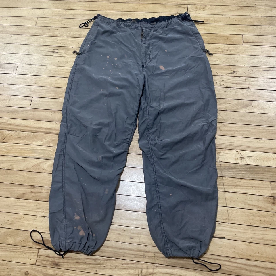 Calça masculina vintage Gap Cargo Tech anos 90 Y2K XL 38-41 cinza paraquedista folgada Sk8 Bleach - Imagem 2 de 4