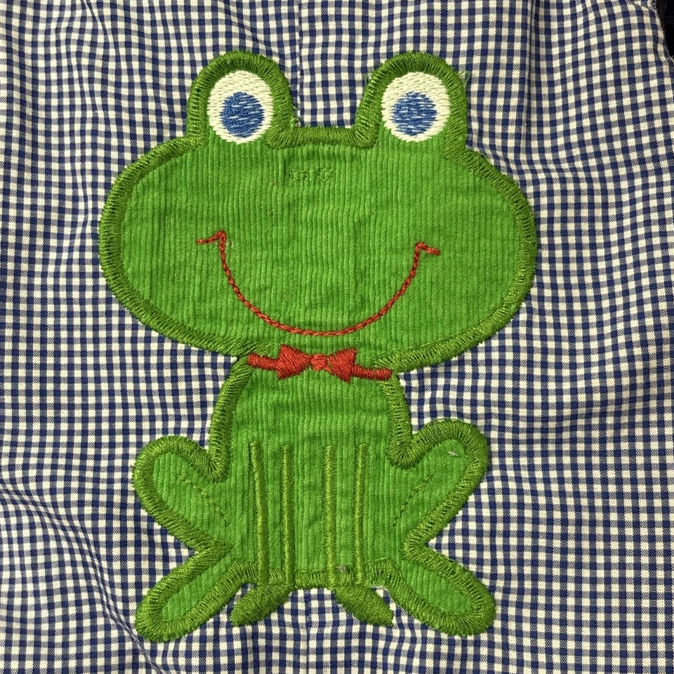 The Bailey Boys Reversible Longalls Jon Jon Overalls 9 Mos Cotton Frog/Christmas Foto 2 de 4