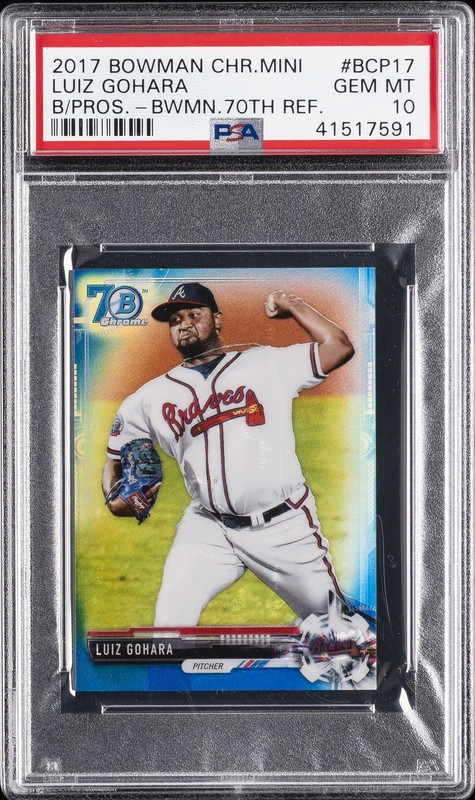 2017 BOWMAN CHROME MINI #BCP17 LUIZ GOHARA PSA 10