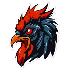 Rooster Head - Vinyl Decal Sticker - Car Window Laptop - ebn9762