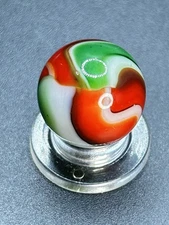 Vintage 5 Color Peltier National Line Rainbo Christmas Tree Marble 0.629”