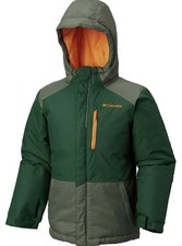 Columbia Lightning Lift Youth L 14/16 Green Hooded Insulated Winter Jacket